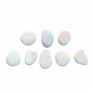 Set of 8 Smooth Natural Rocks - Perfect for Painting & Art